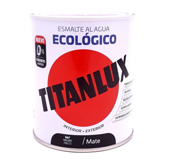 Esmalte Ecologico Titanlux Negro Brillante 750 ml