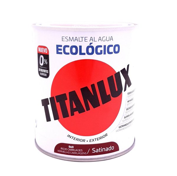 Esmalte Ecologico Titanlux Rojo Carruajes Satinado 750 ml